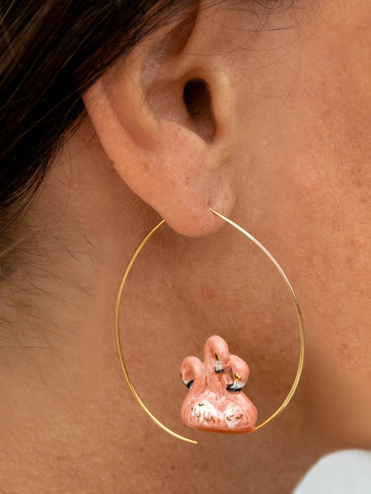 Flamingos Hoop Earrings - Aloha