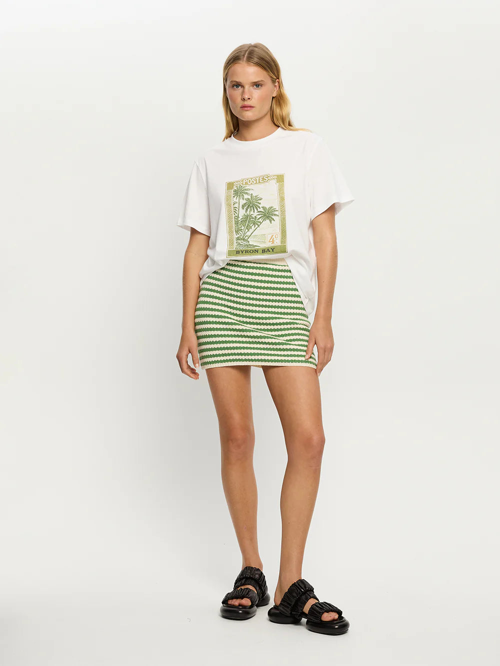 Corinne Knit Mini Skirt Stripe