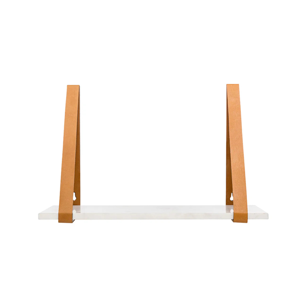 Ellery Marble Shelf Tan Small - White Marble & Tan