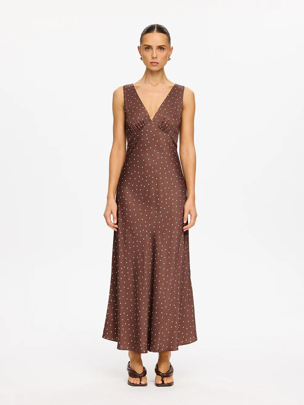 Edie Midi Dress Brown