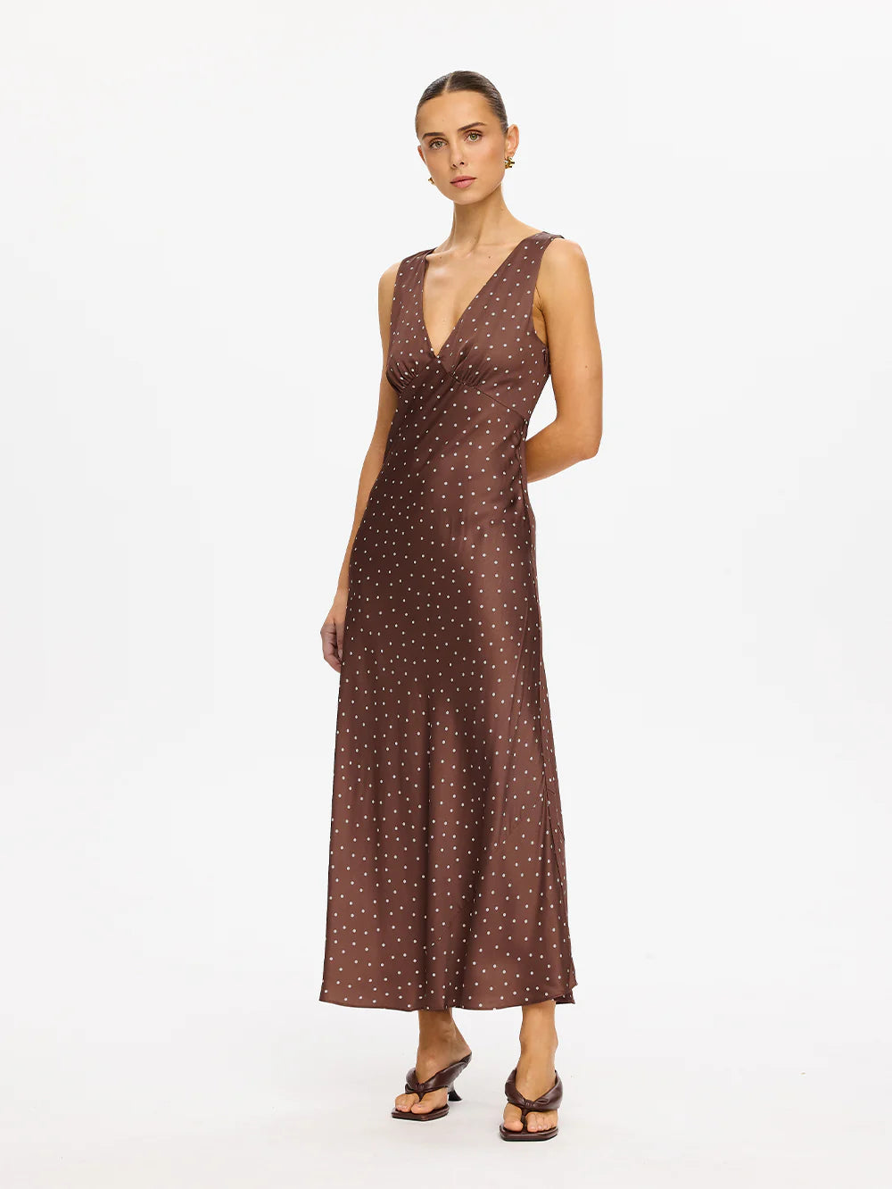 Edie Midi Dress Brown