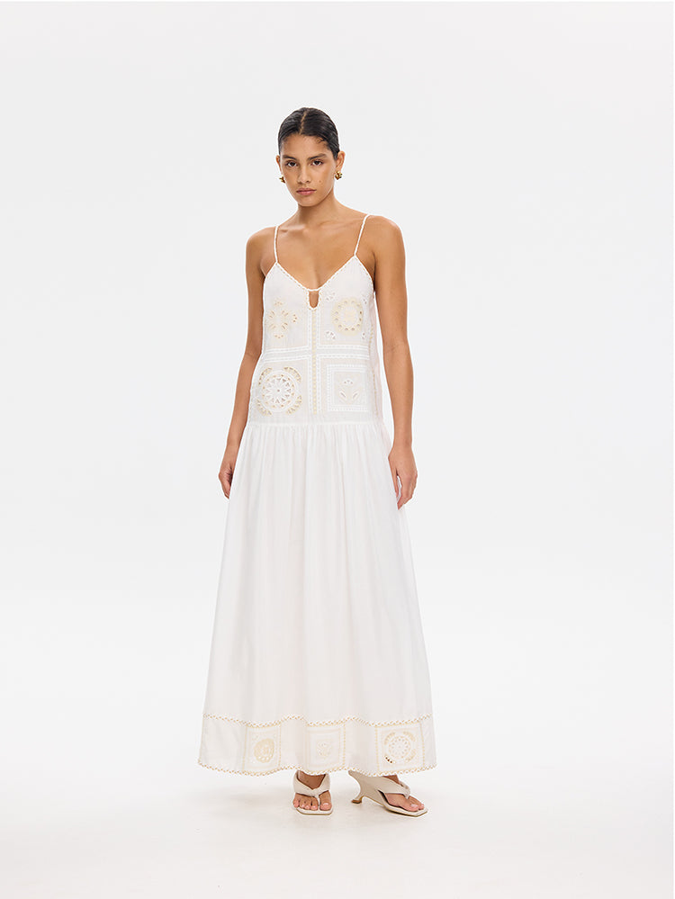 Delfie Maxi Dress Ivory