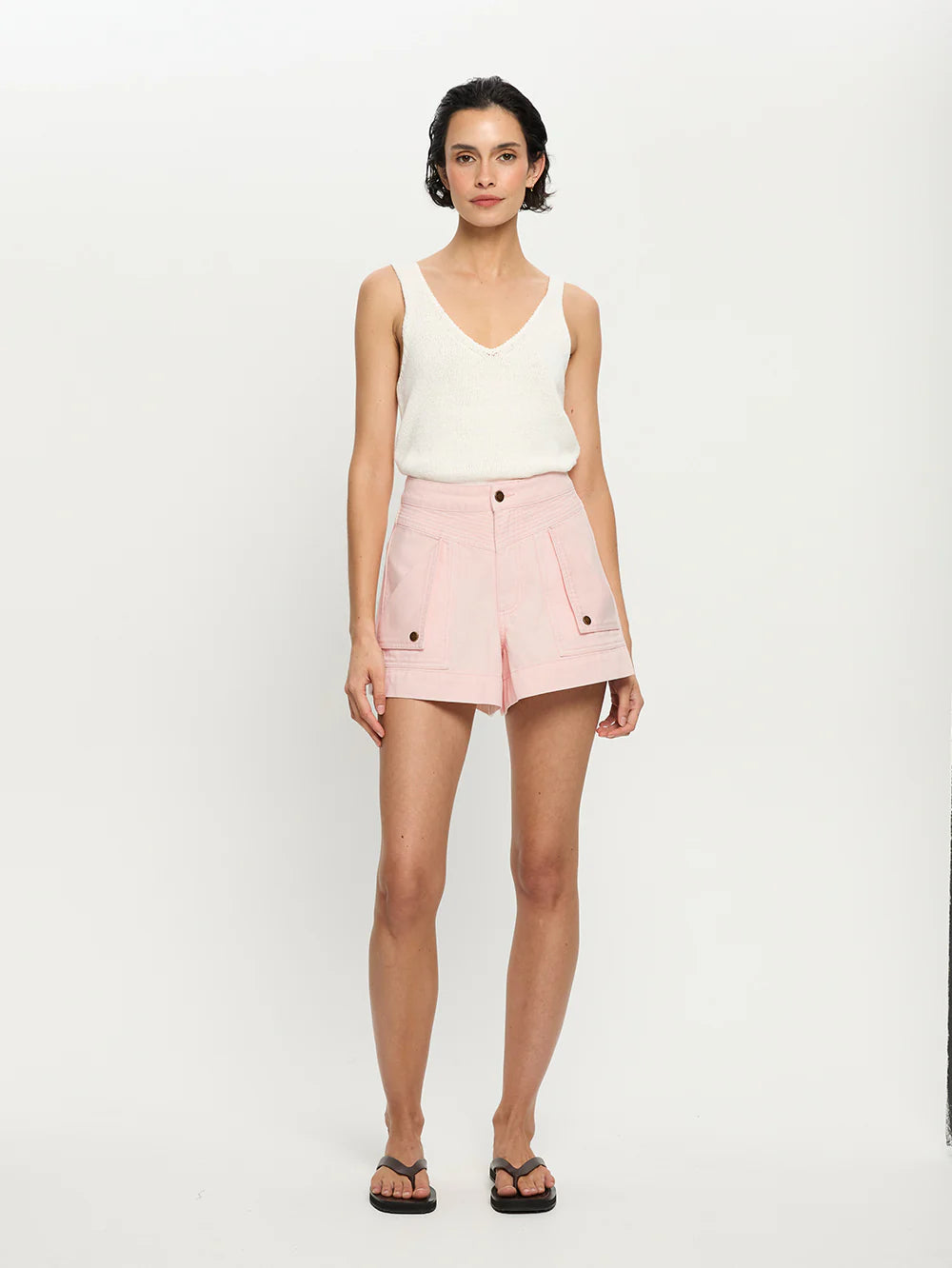 Celene Denim Short Soft Pink