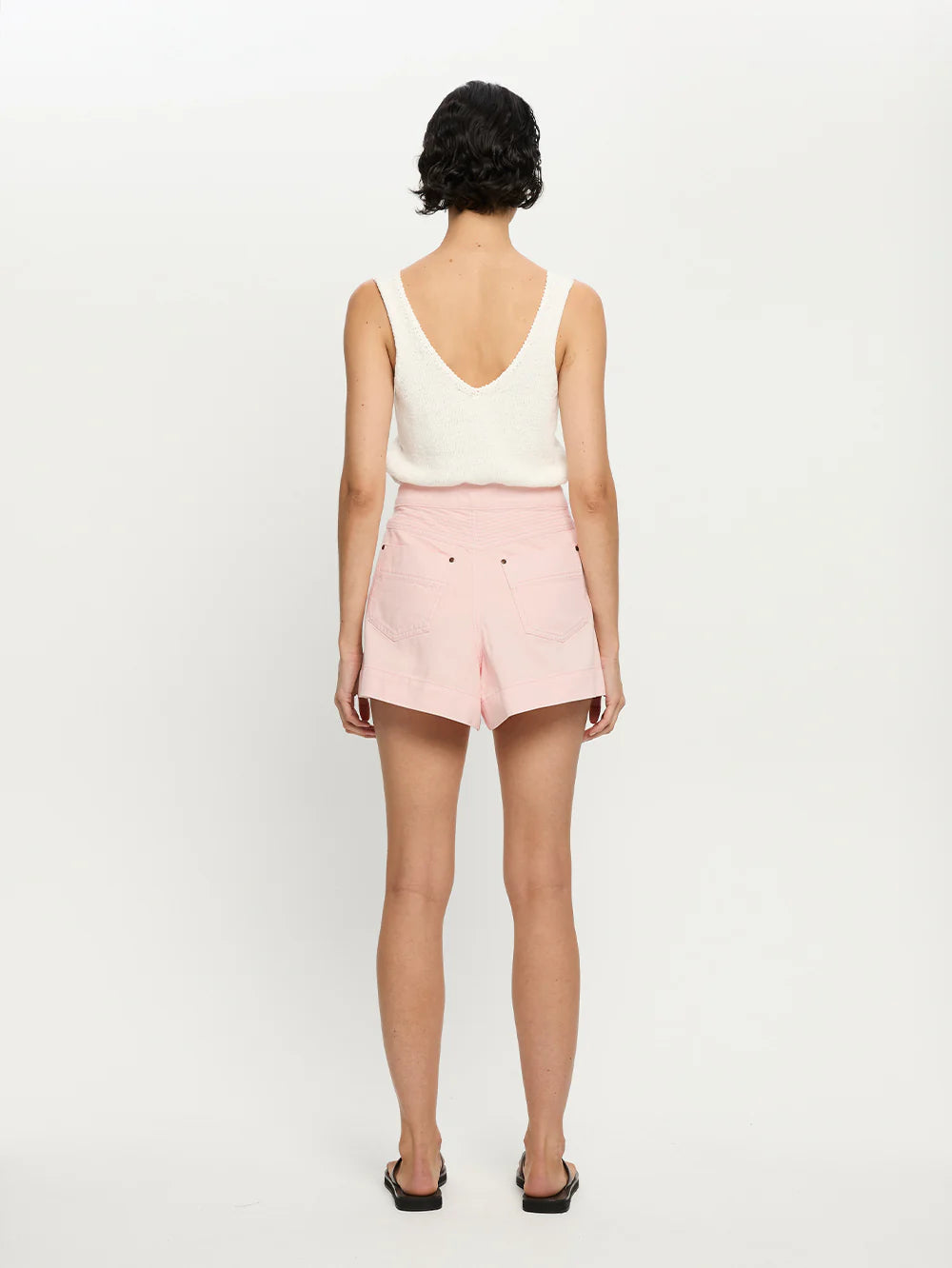 Celene Denim Short Soft Pink