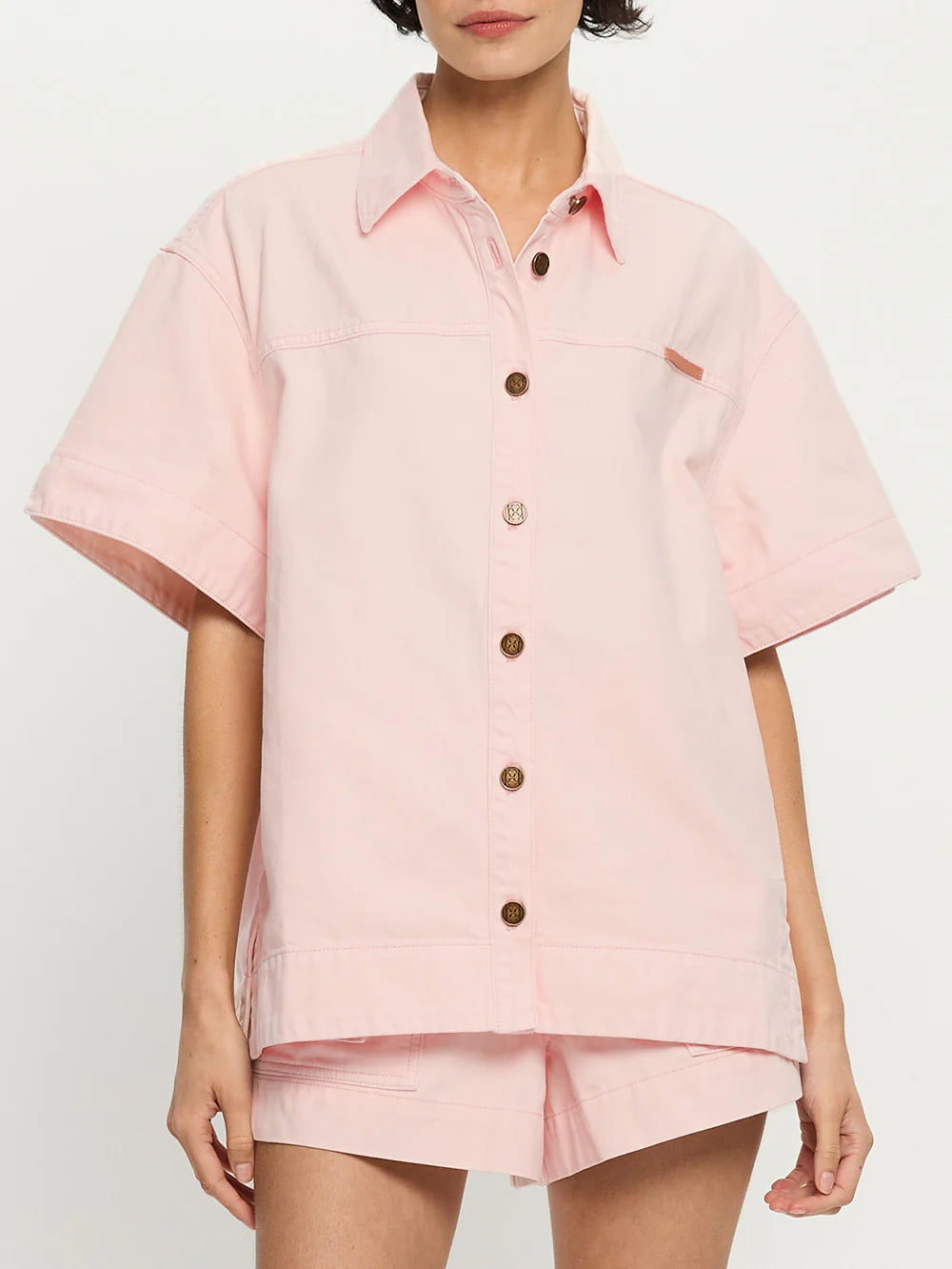 Marla Denim Shirt Soft Pink
