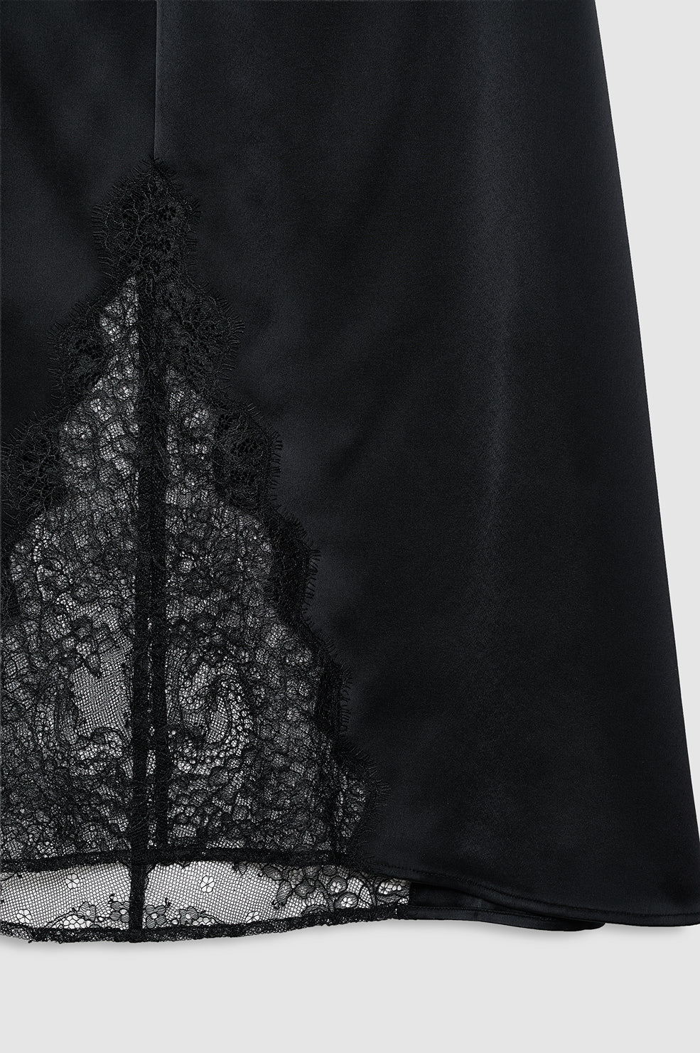 Malou Skirt - Black and Black Lace