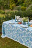 Tablecloth Daisy blue + duckegg - Aquadoor