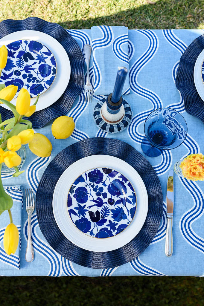 Tablecloth Spaghetti Blue + Navy - Aquadoor