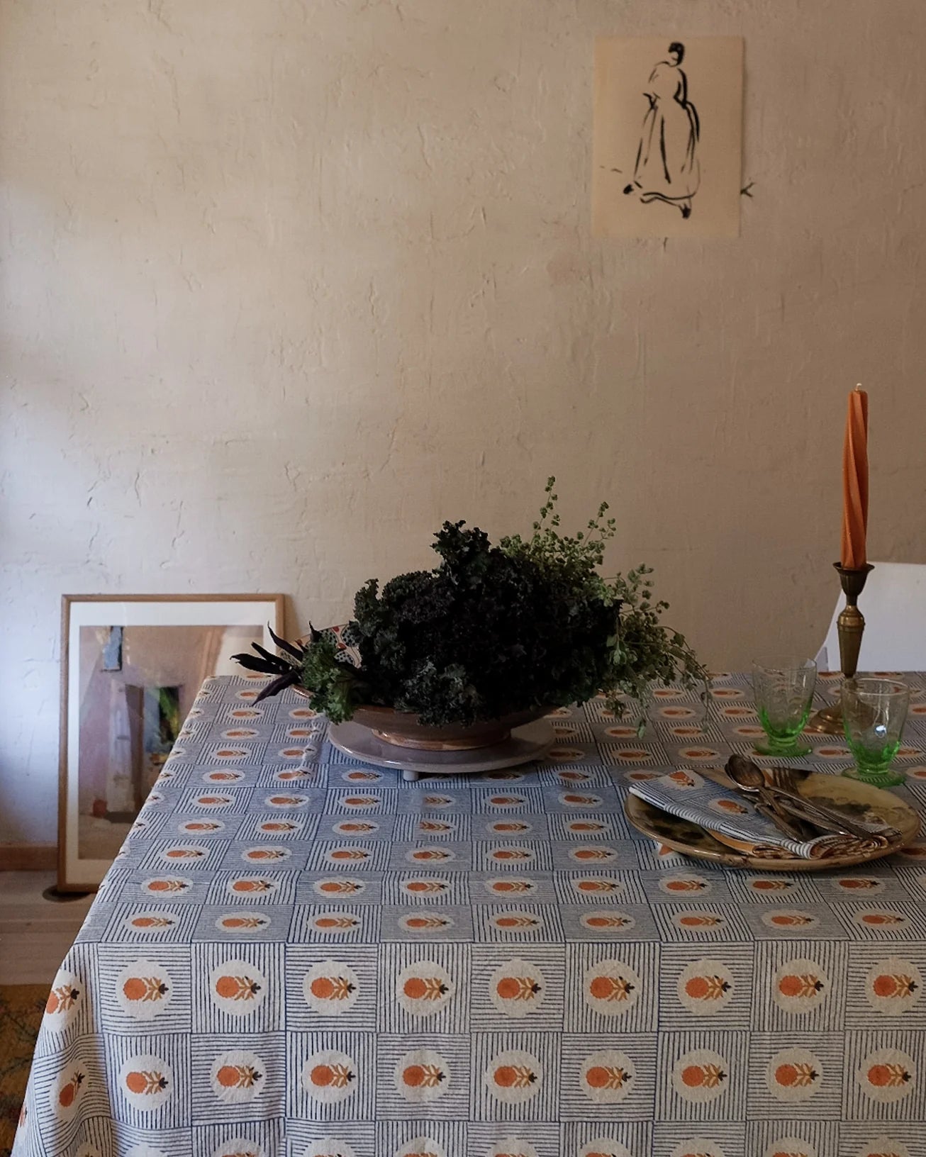 Namita - Block-printed Table Napkins - Set of 4 (Ink Blue)
