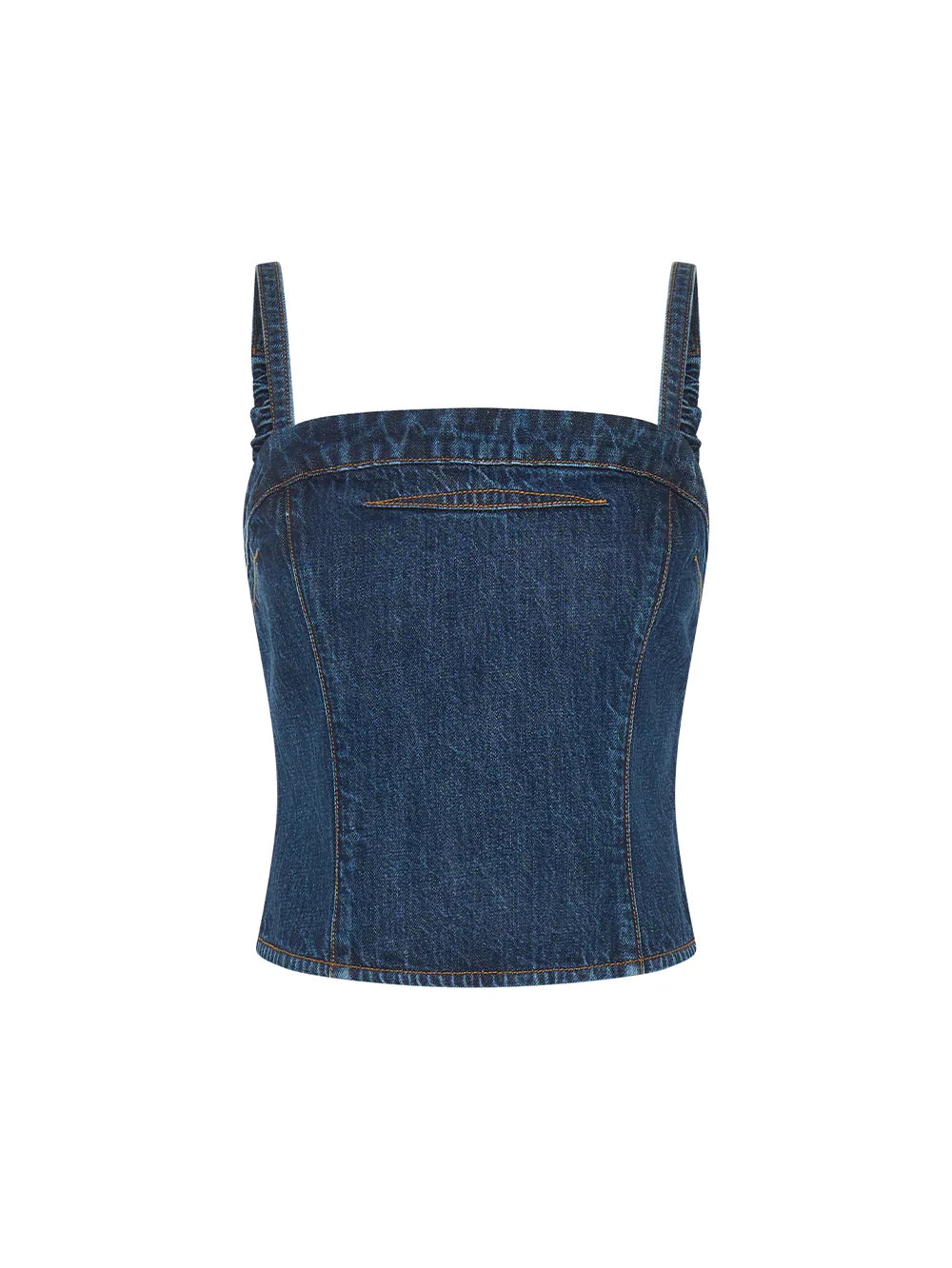 Nixie Denim Top Dark Stonewash