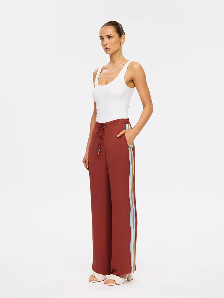 Enzo Pant Maroon