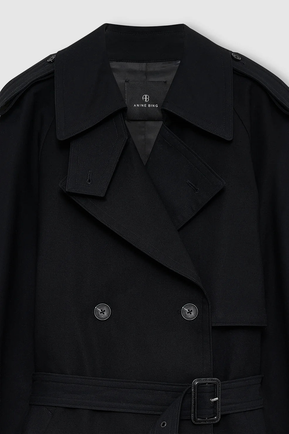 Pascale Maxi Trench - Black