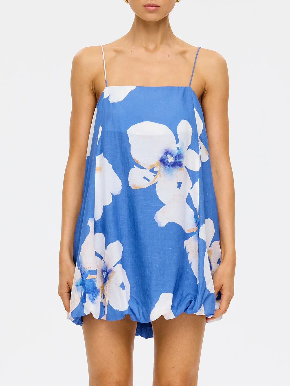 Rowena Bubble Mini Dress Blue