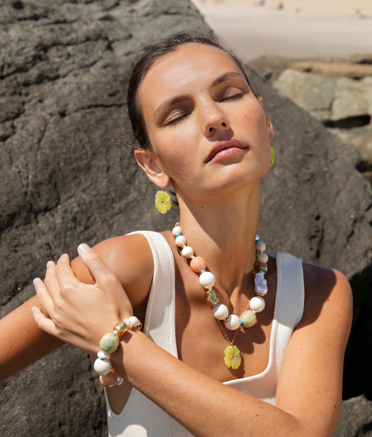 New Bloom Earrings In Canary