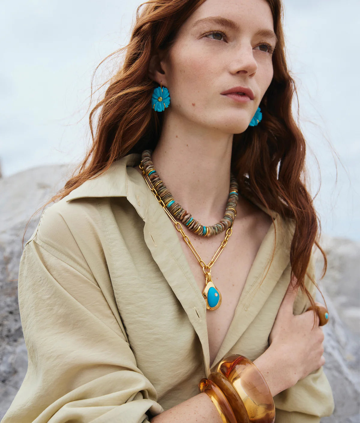 New Bloom Earrings in Cerulean