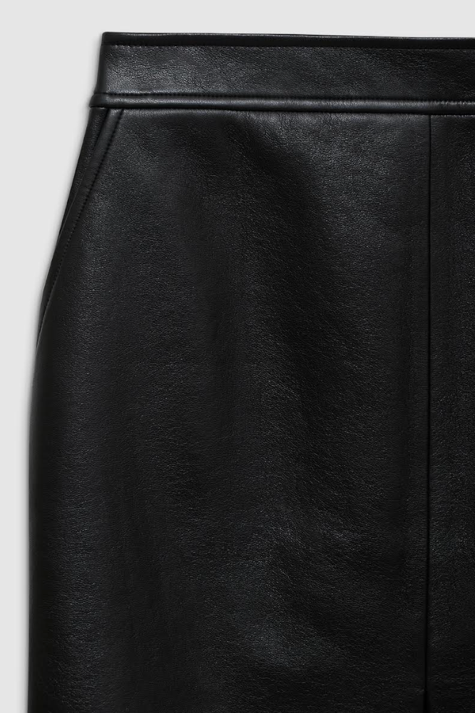 Tyra Skirt Black Recycled Leather
