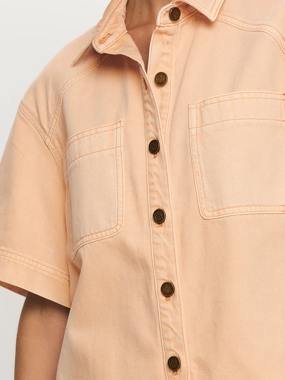 Paloma Denim Shirt Peach