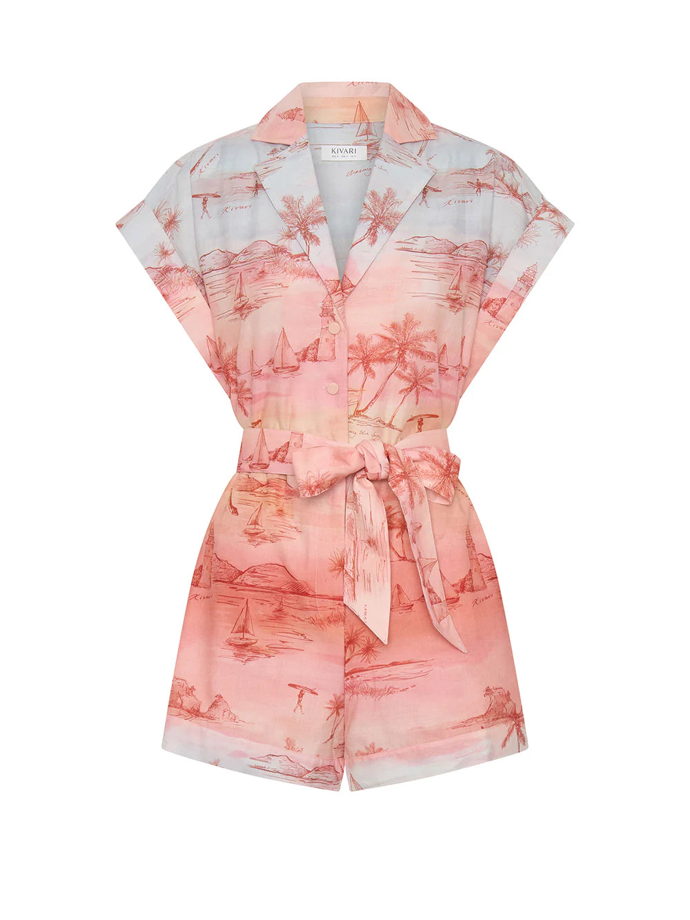 Sunset Playsuit Blue Orange