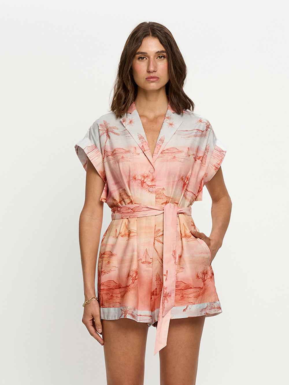 Sunset Playsuit Blue Orange