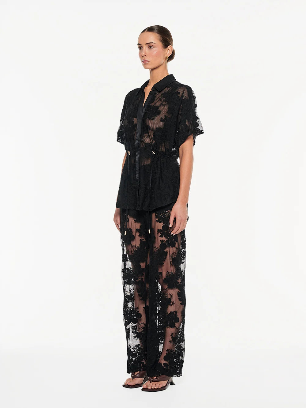 Jaxon Lace Shirt Black