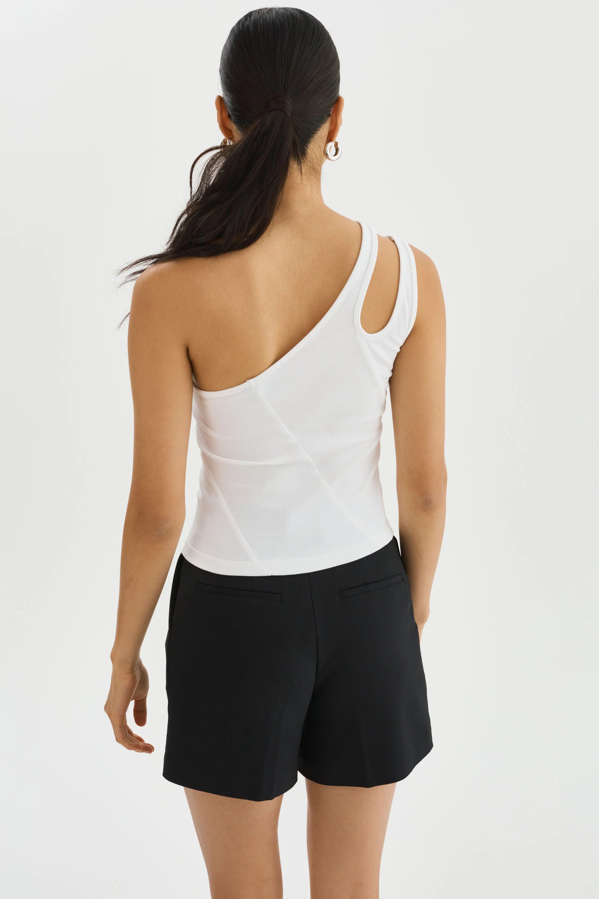Terra White One Shoulder Top - Lamarque