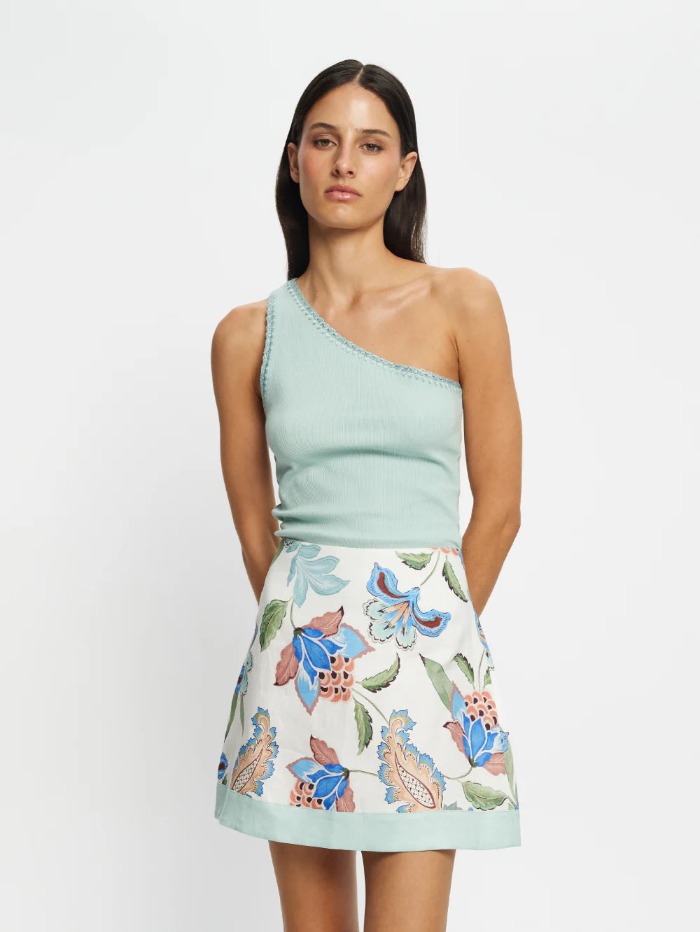 Tallulah One Shoulder Tank Haze