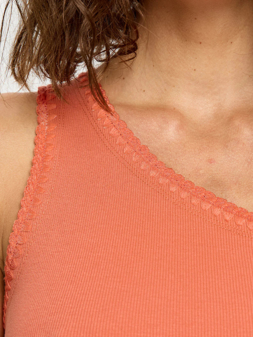 Tallulah One Shoulder Tank Pale Rust