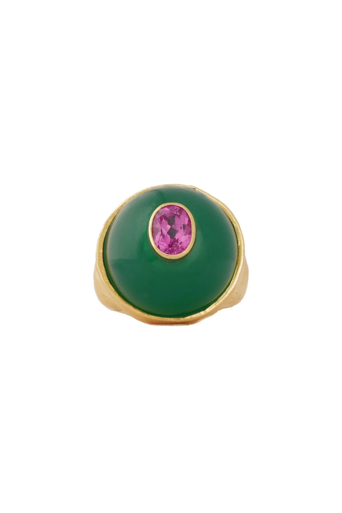 Kiskanu Ring with Ruby 18K Gold Plated