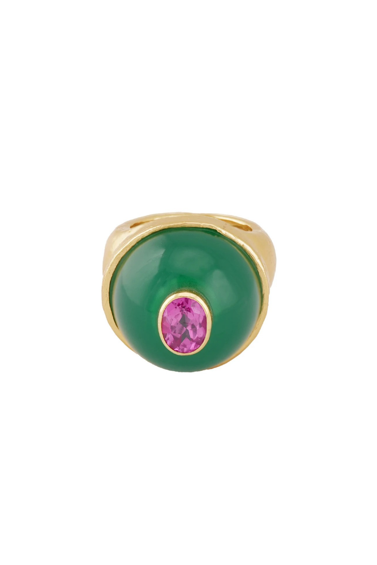 Kiskanu Ring with Ruby 18K Gold Plated