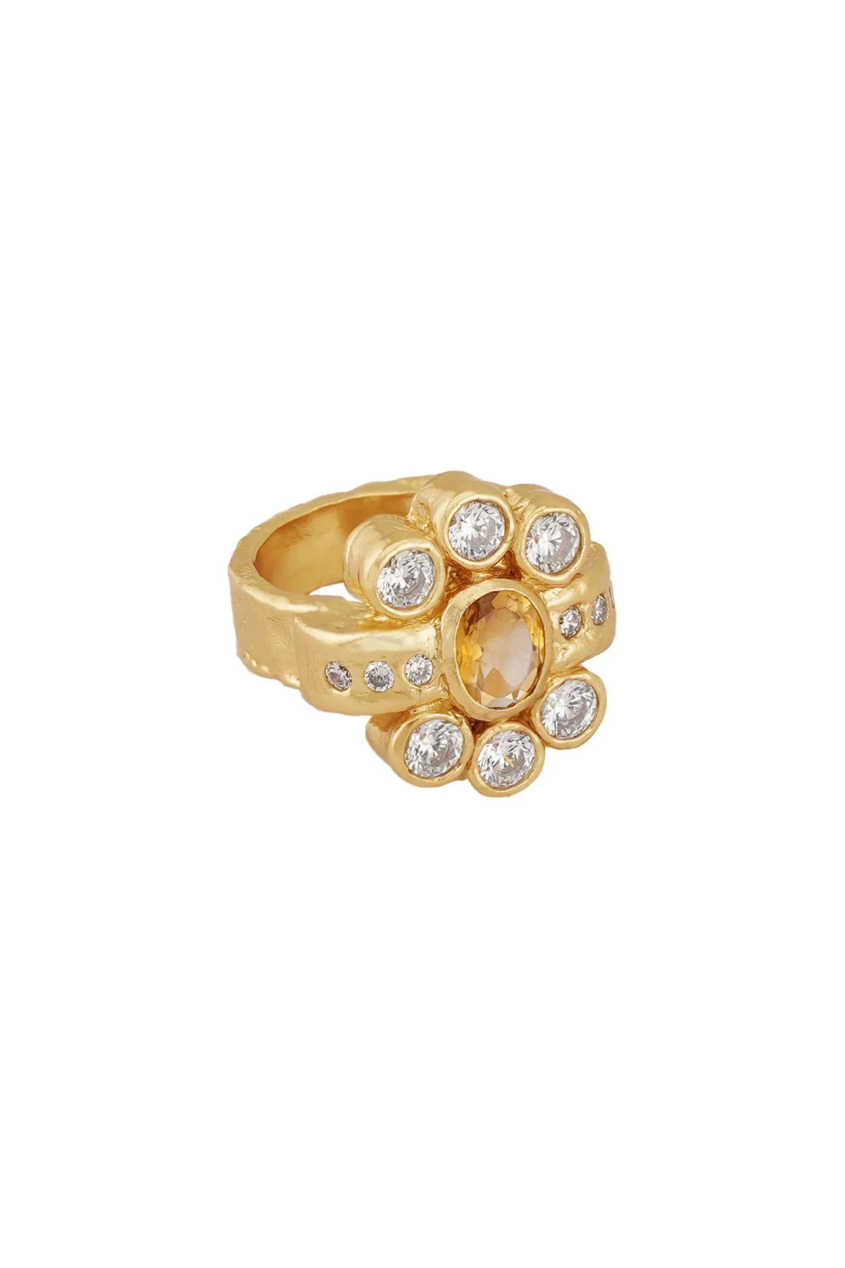 Ki Ring in Citrine 18K Gold Plated
