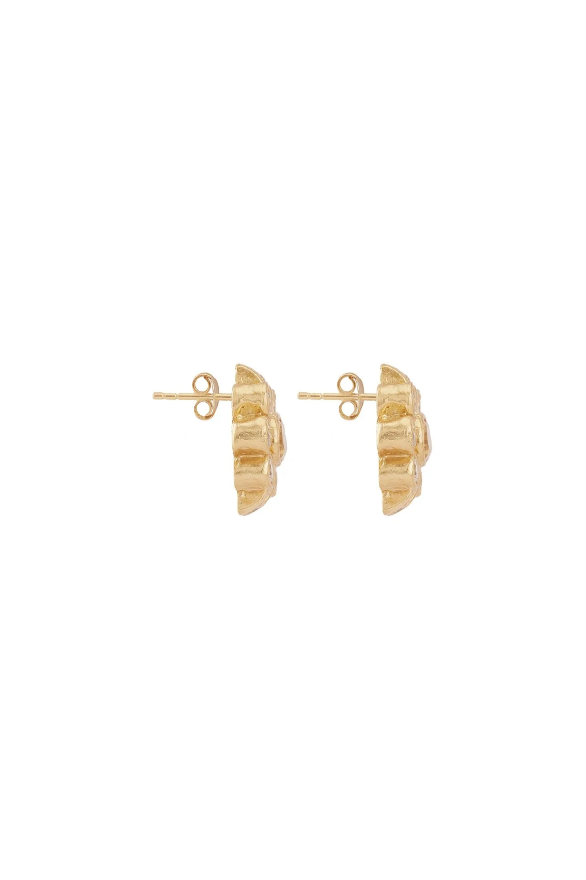 Ki Stud Earrings in Citrine 18K Gold Plated