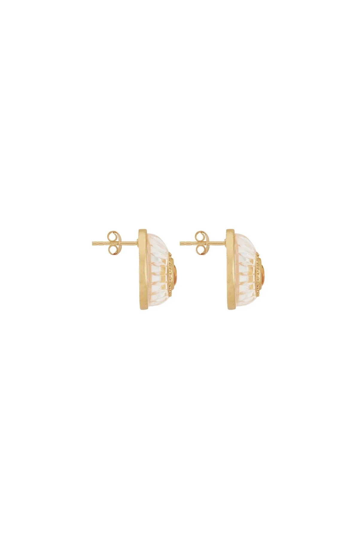 Utu Stud Earrings in Citrine 18K Gold Plated
