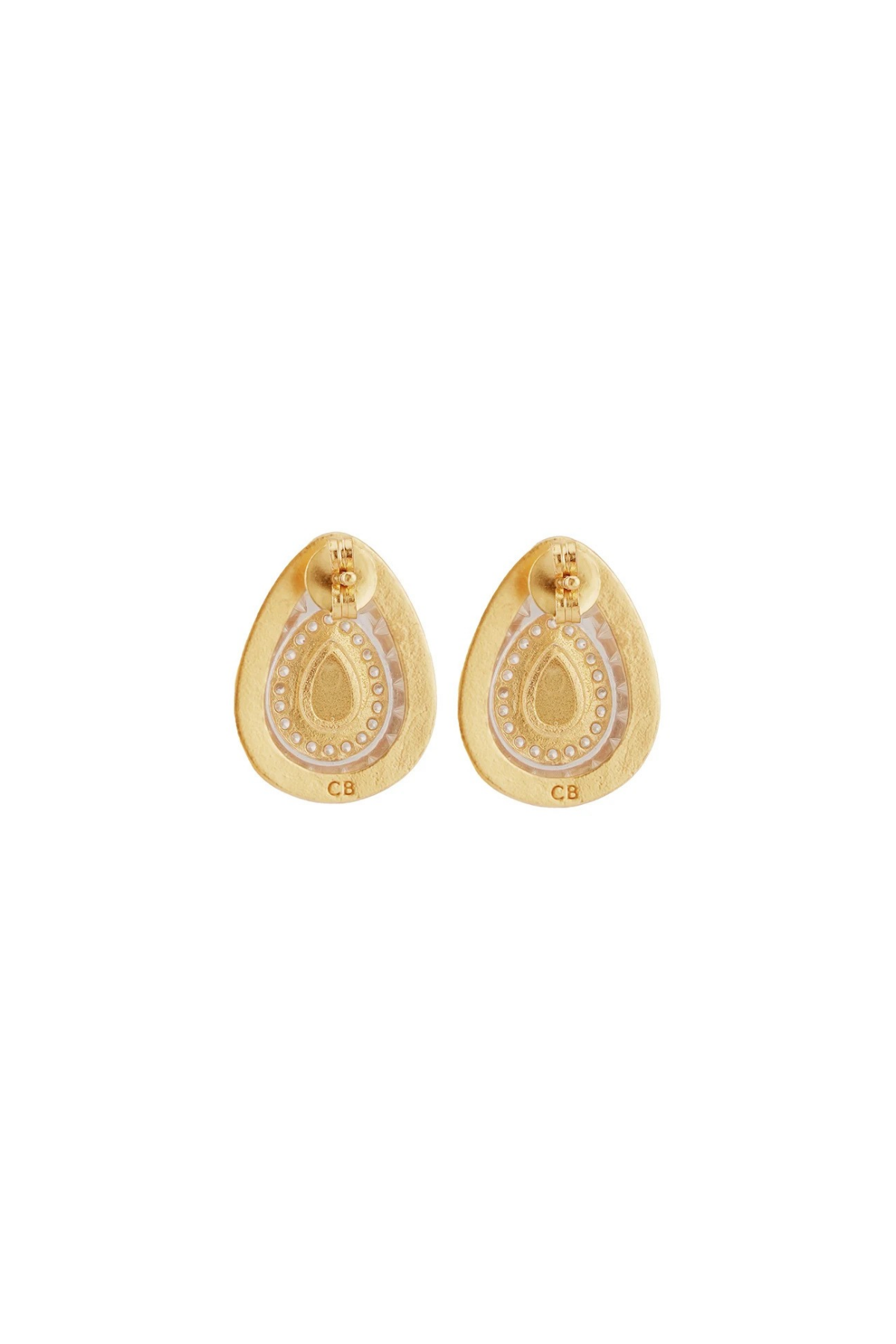 Utu Stud Earrings in Citrine 18K Gold Plated