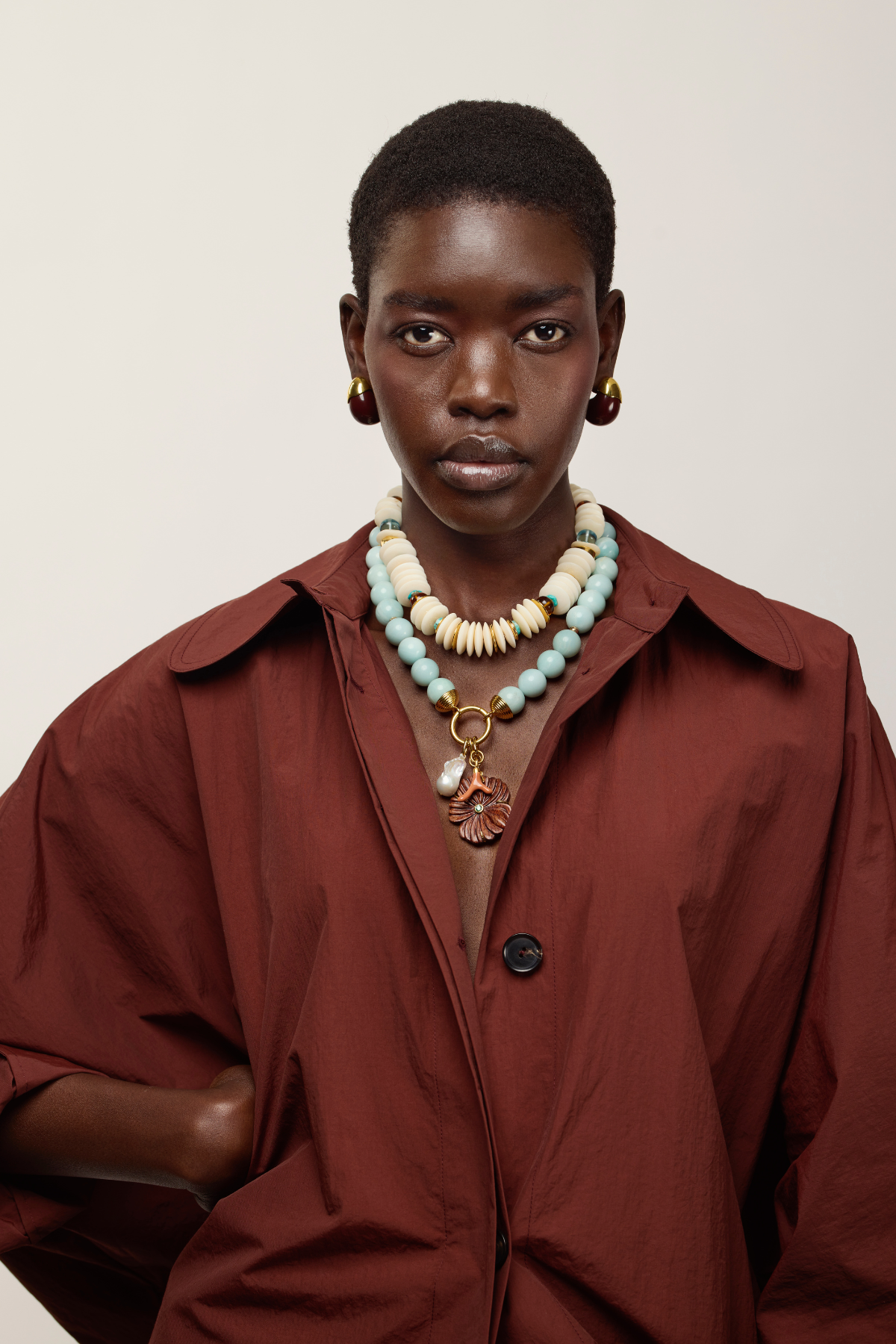 Desert Bloom Necklace In Amazonite