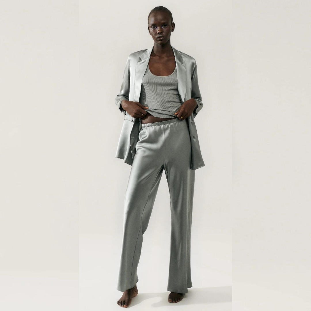 Silk Laundry Moon Bias Cut Pants