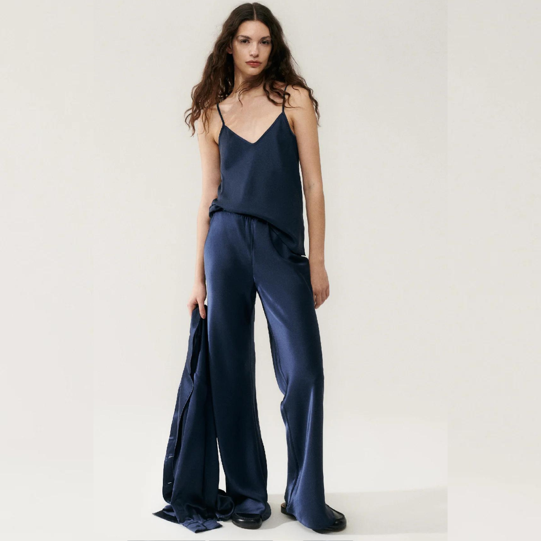 Silk Laundry Midnight Bias Cut Pants