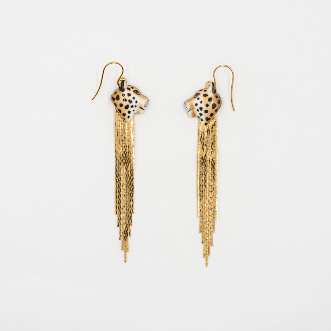 Leopard Fringes Earrings