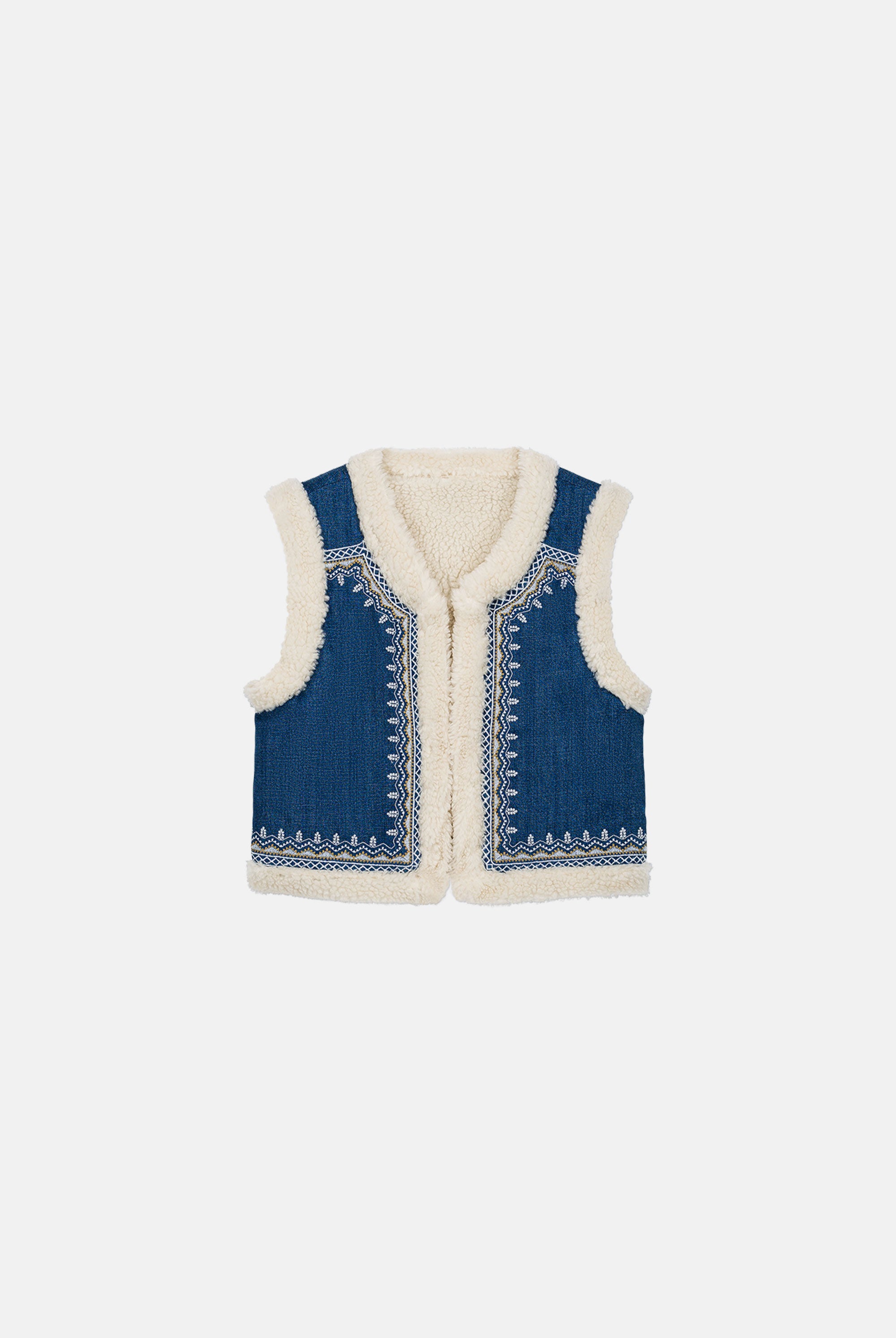 Reversible Vest Figara Stone Blue - Louise Misha