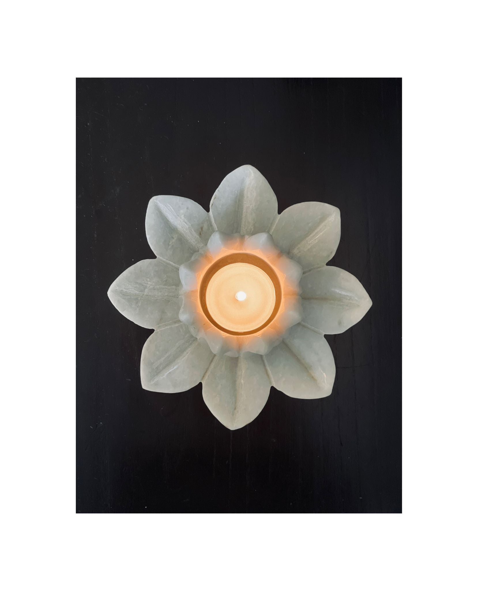 Marble Lotus Tea light