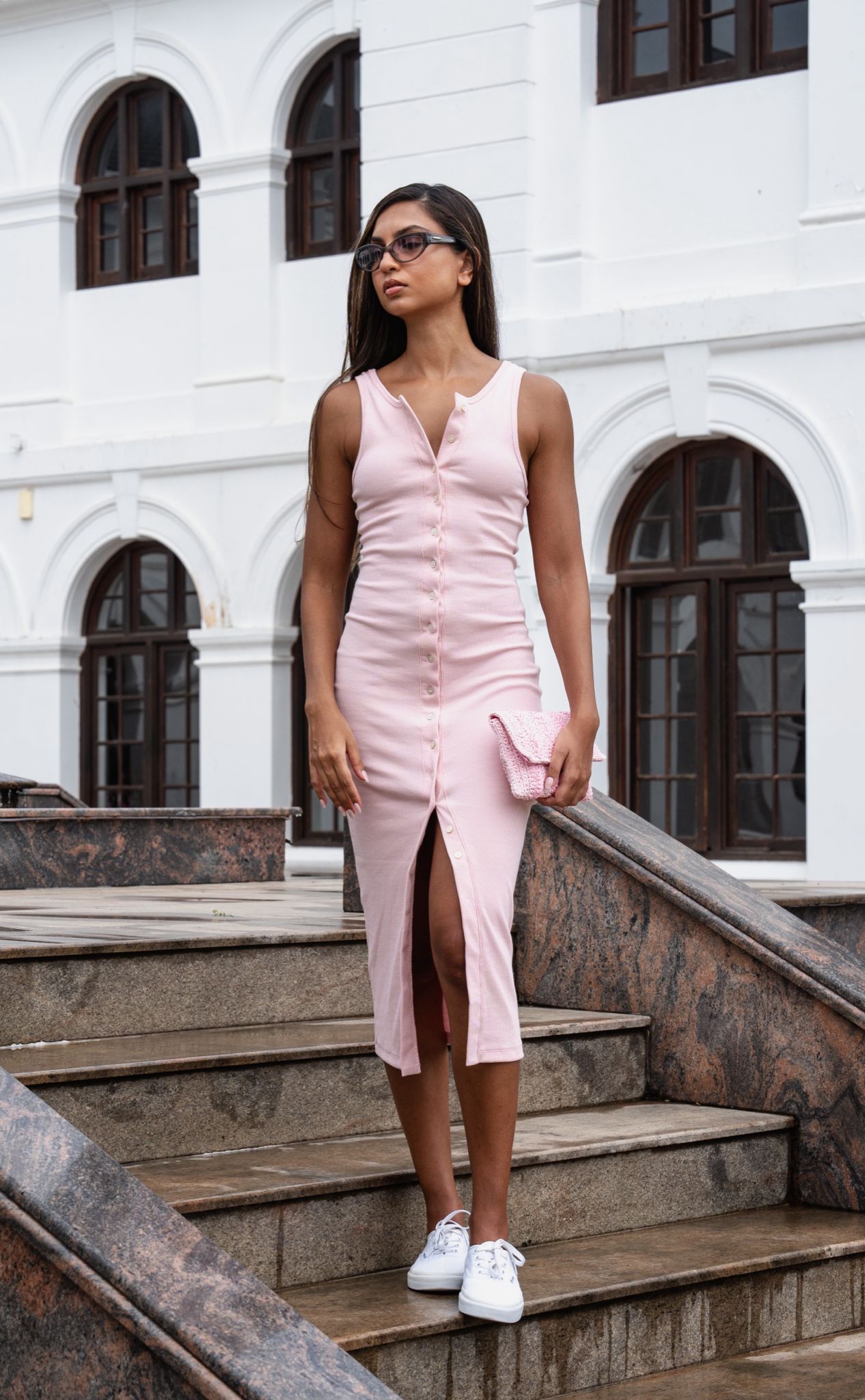 Button Down Midi Dress - Shehara