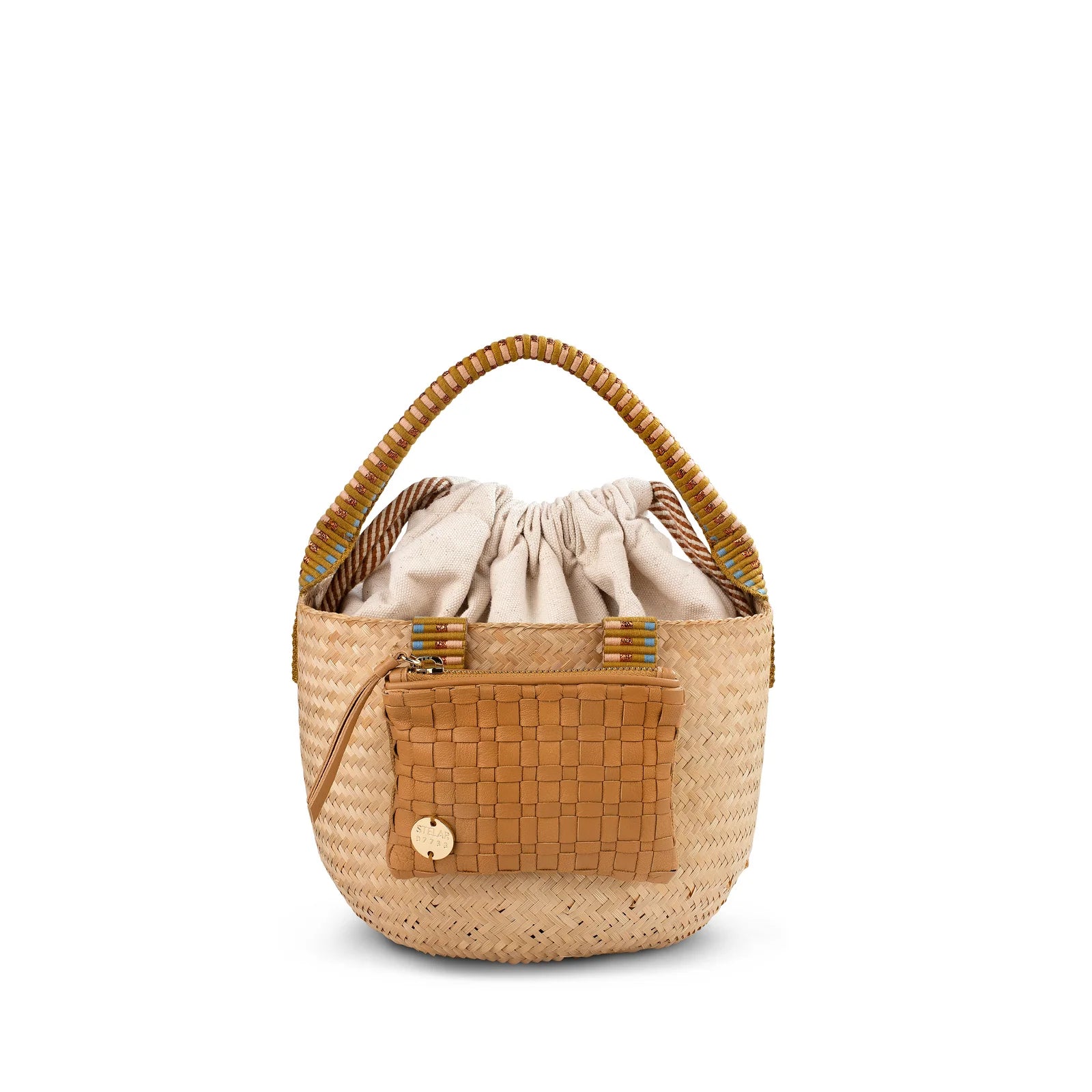 Libur Handheld Bucket Bag Copper Stripe