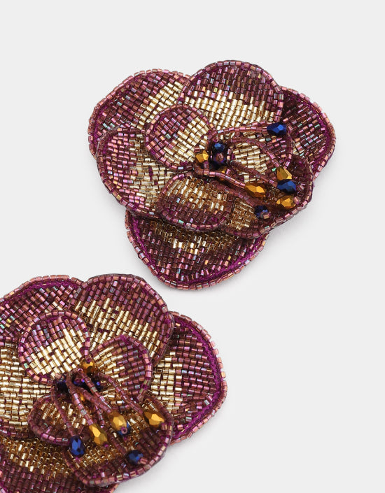 Camelia Earrings Plum