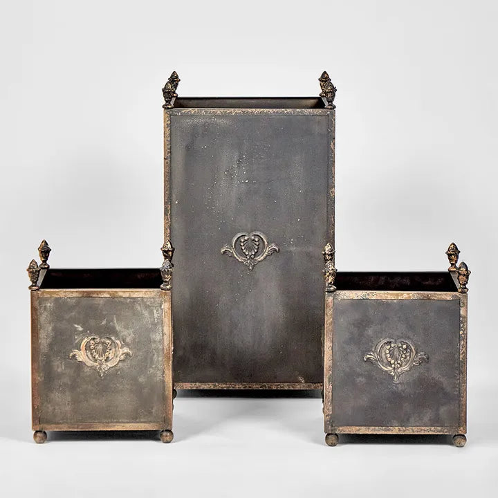 Estate Footed Iron Planters