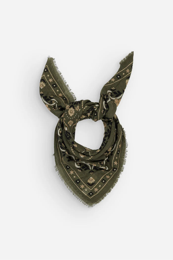Scarf Secret Garden Olive