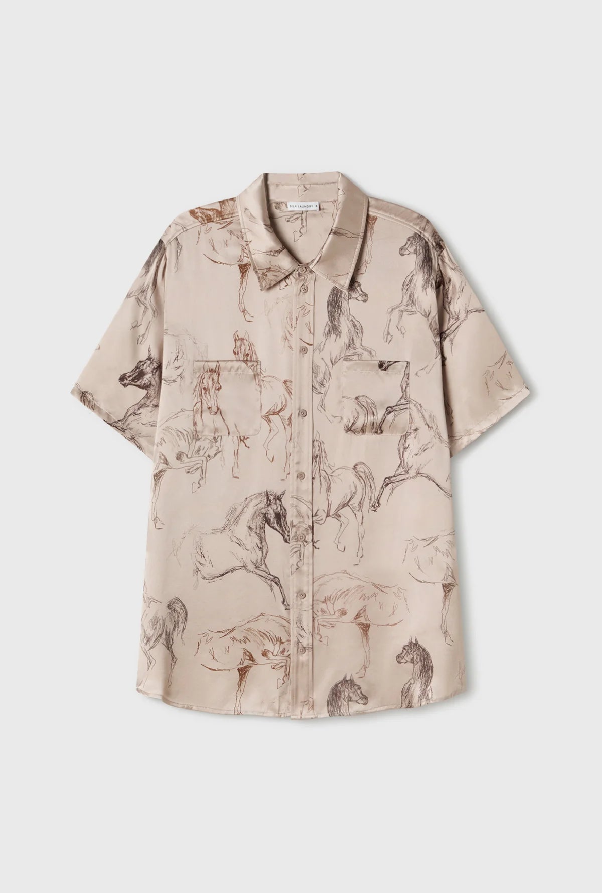 Short Sleeve Boyfriend Shirt Wild Horses