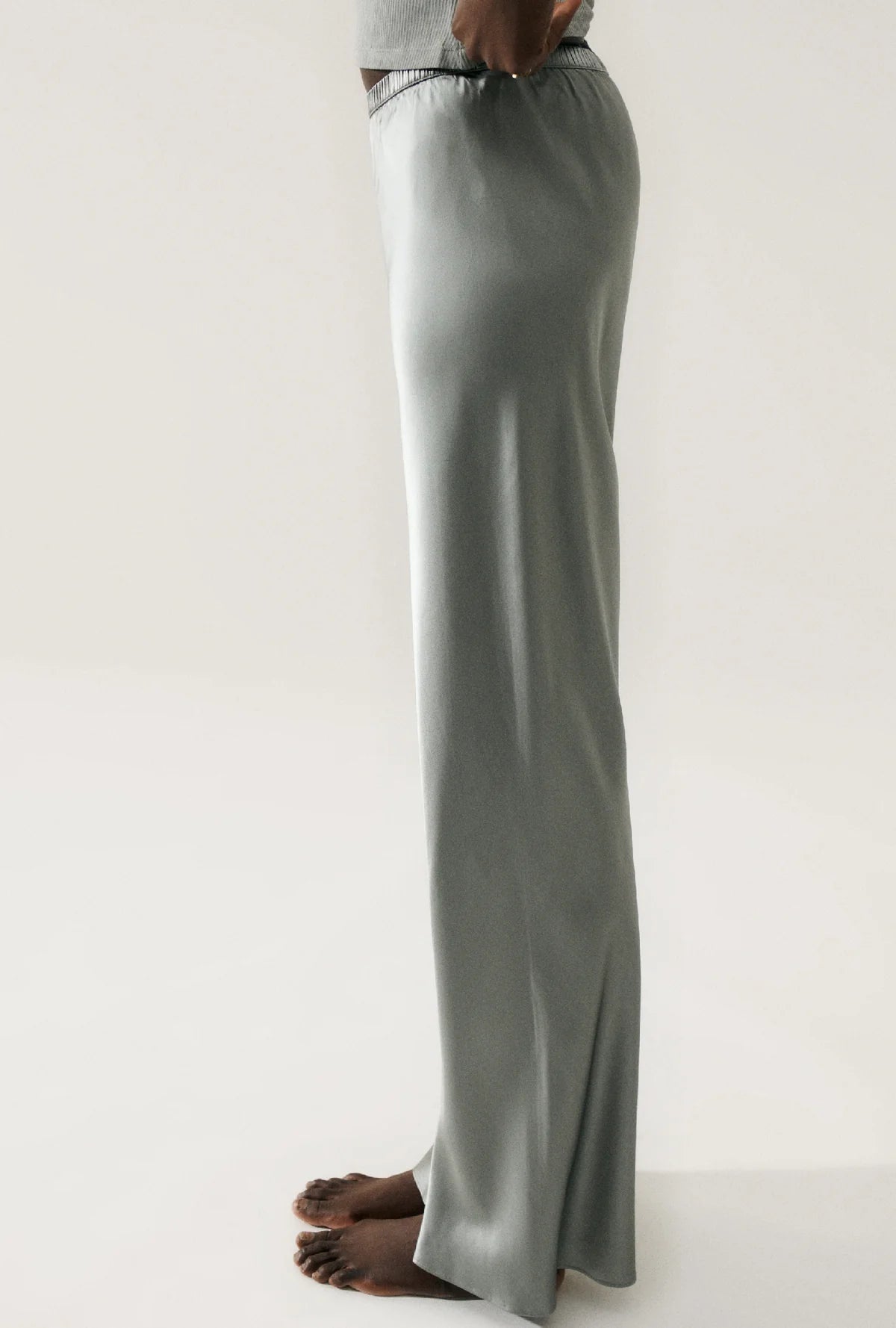Bias Cut Pants Moon