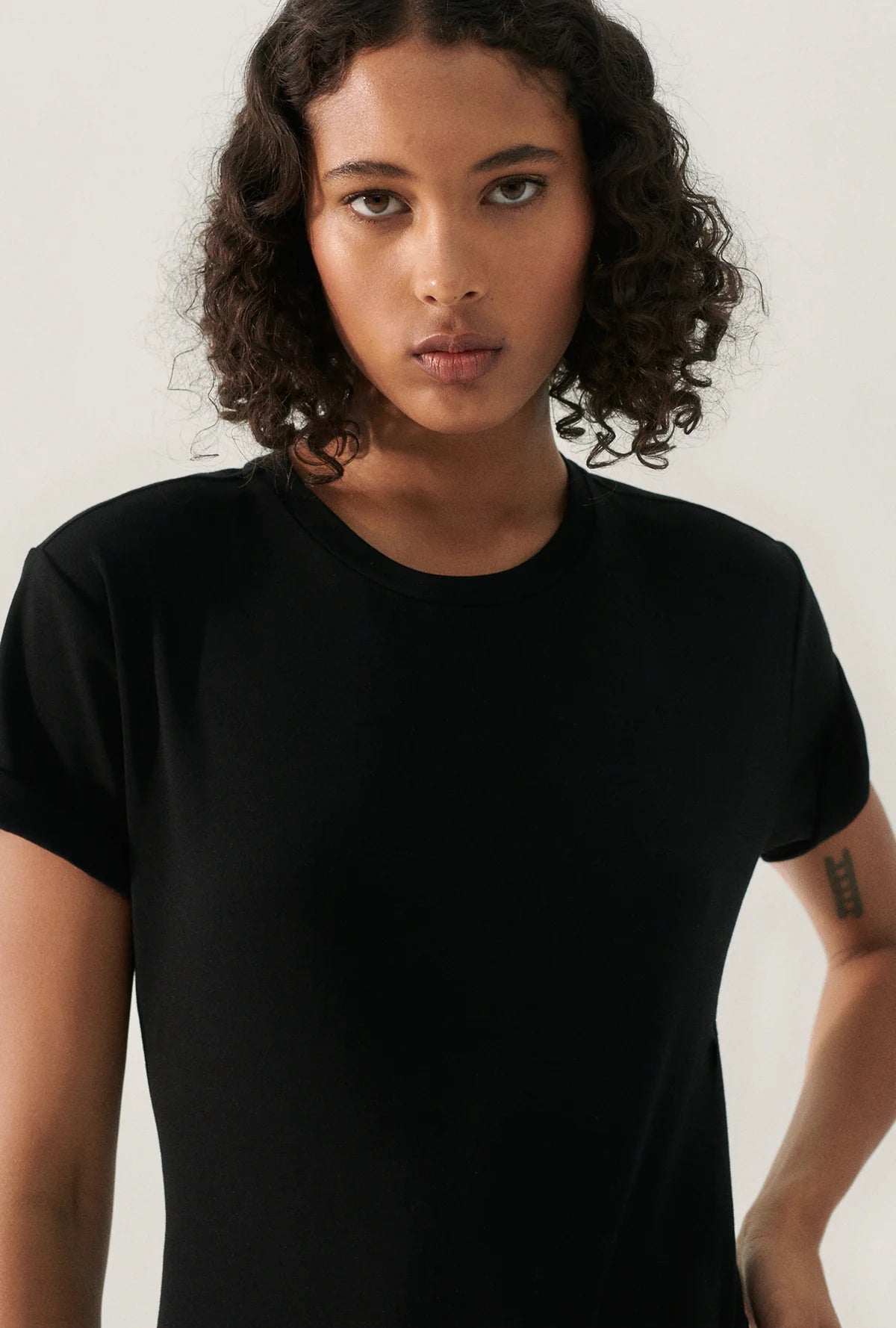 Bodysuit Tee Black - Silk Laundry