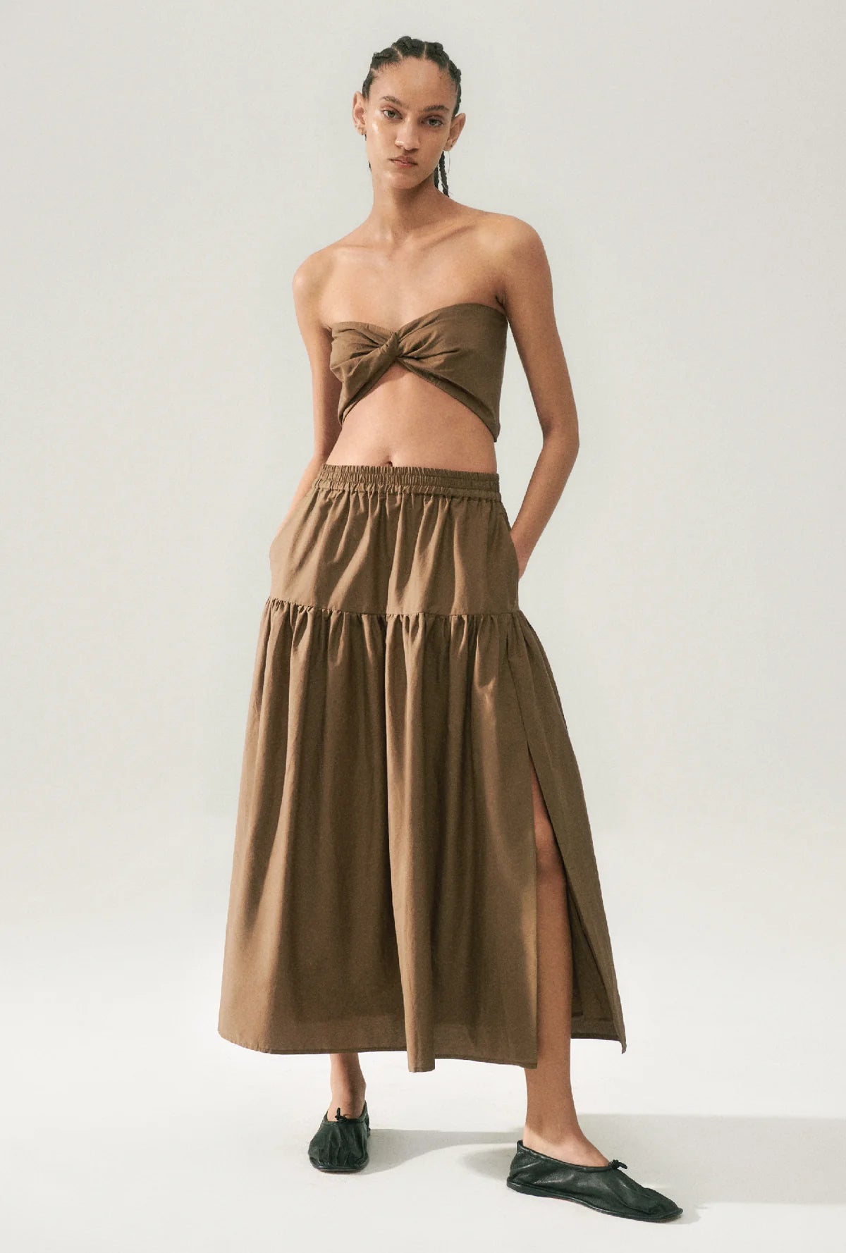 Cotton Silk Twist Top Dark Earth