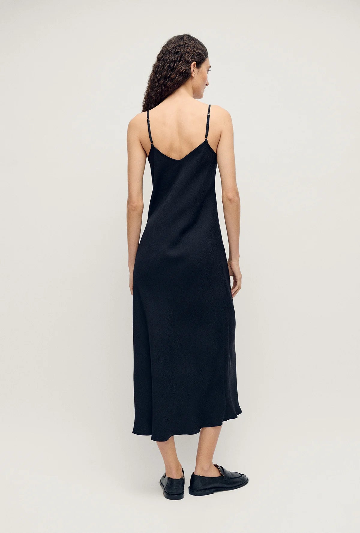 90s Slip Dress Coral Jacquard