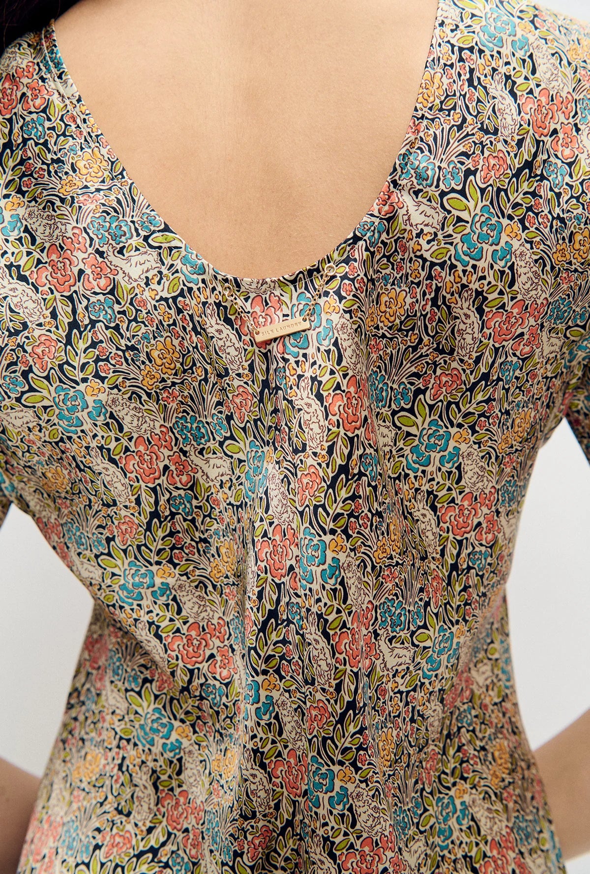 Short Sleeve Bias Cut Dress Sugar Floral